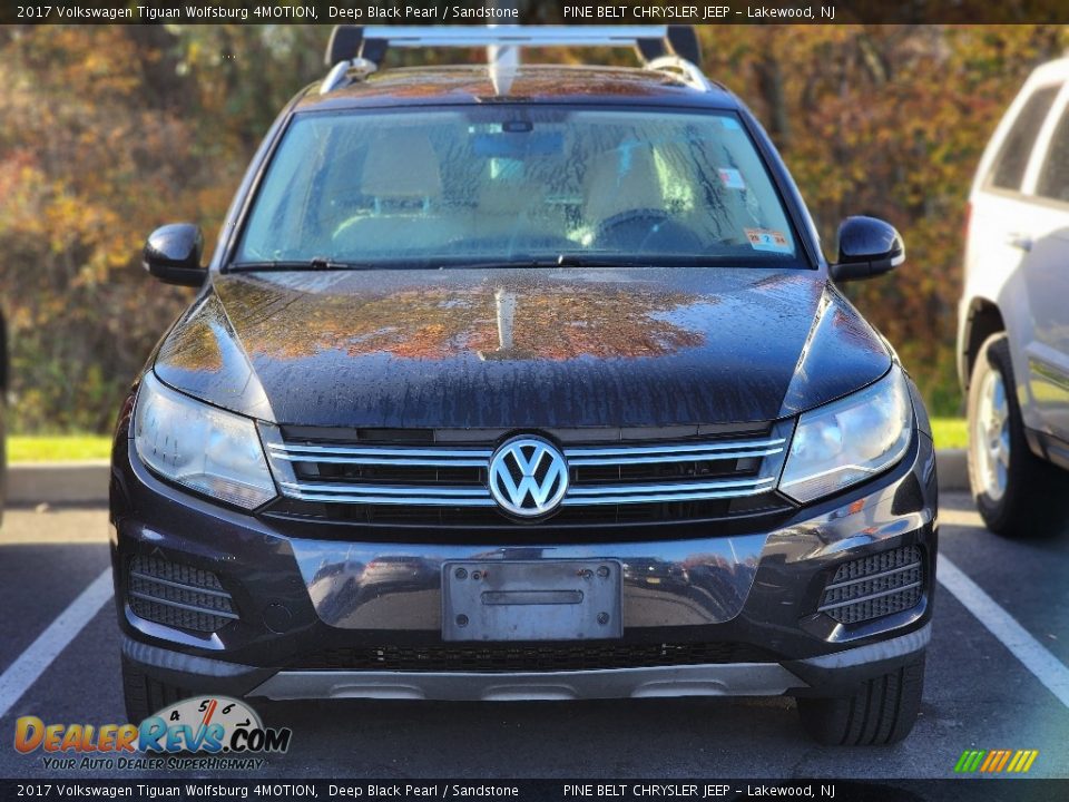 2017 Volkswagen Tiguan Wolfsburg 4MOTION Deep Black Pearl / Sandstone Photo #3