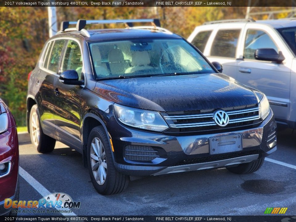 2017 Volkswagen Tiguan Wolfsburg 4MOTION Deep Black Pearl / Sandstone Photo #4