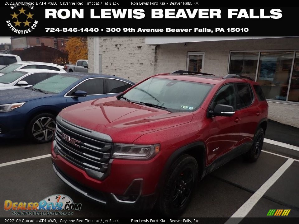 2022 GMC Acadia AT4 AWD Cayenne Red Tintcoat / Jet Black Photo #1