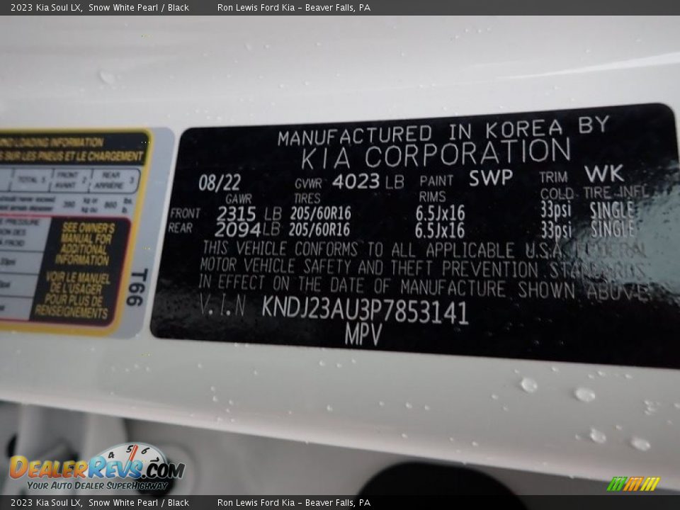 2023 Kia Soul LX Snow White Pearl / Black Photo #20