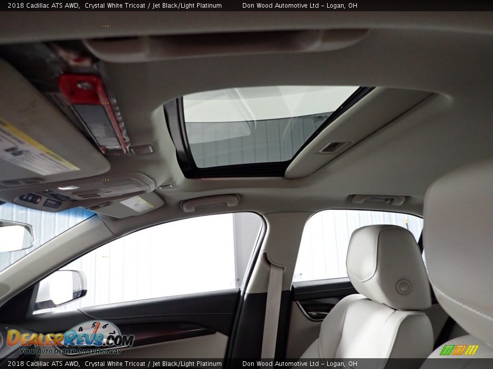 2018 Cadillac ATS AWD Crystal White Tricoat / Jet Black/Light Platinum Photo #4