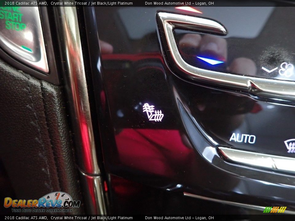 2018 Cadillac ATS AWD Crystal White Tricoat / Jet Black/Light Platinum Photo #5