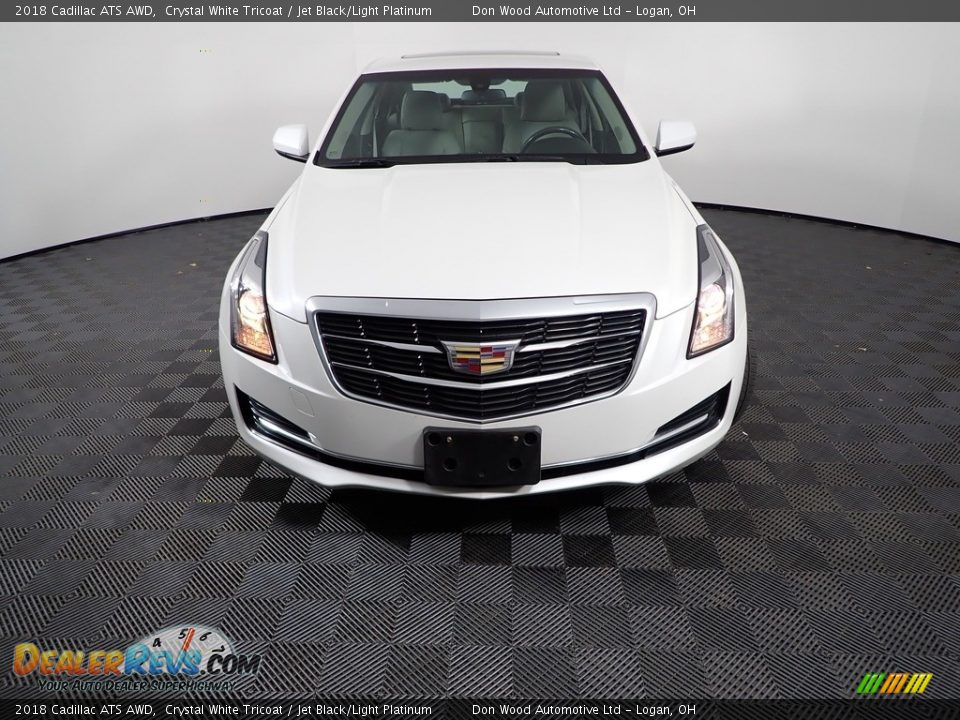 2018 Cadillac ATS AWD Crystal White Tricoat / Jet Black/Light Platinum Photo #6