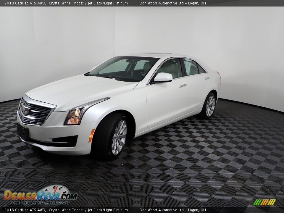 2018 Cadillac ATS AWD Crystal White Tricoat / Jet Black/Light Platinum Photo #7