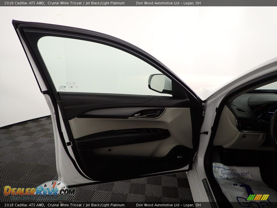 2018 Cadillac ATS AWD Crystal White Tricoat / Jet Black/Light Platinum Photo #13