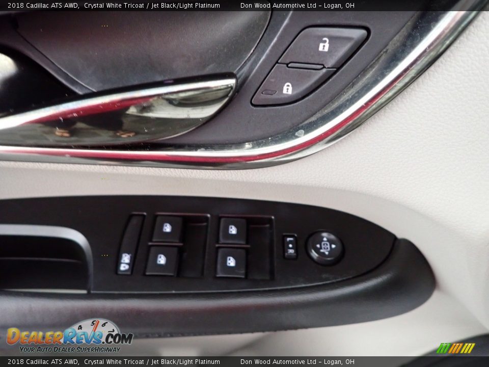 2018 Cadillac ATS AWD Crystal White Tricoat / Jet Black/Light Platinum Photo #14