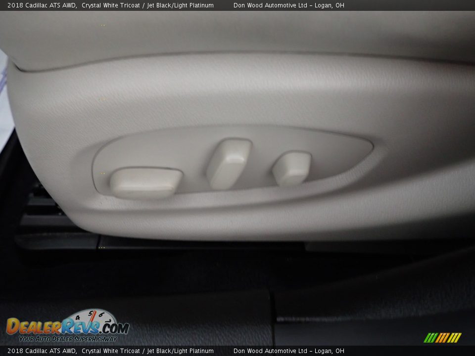 2018 Cadillac ATS AWD Crystal White Tricoat / Jet Black/Light Platinum Photo #15