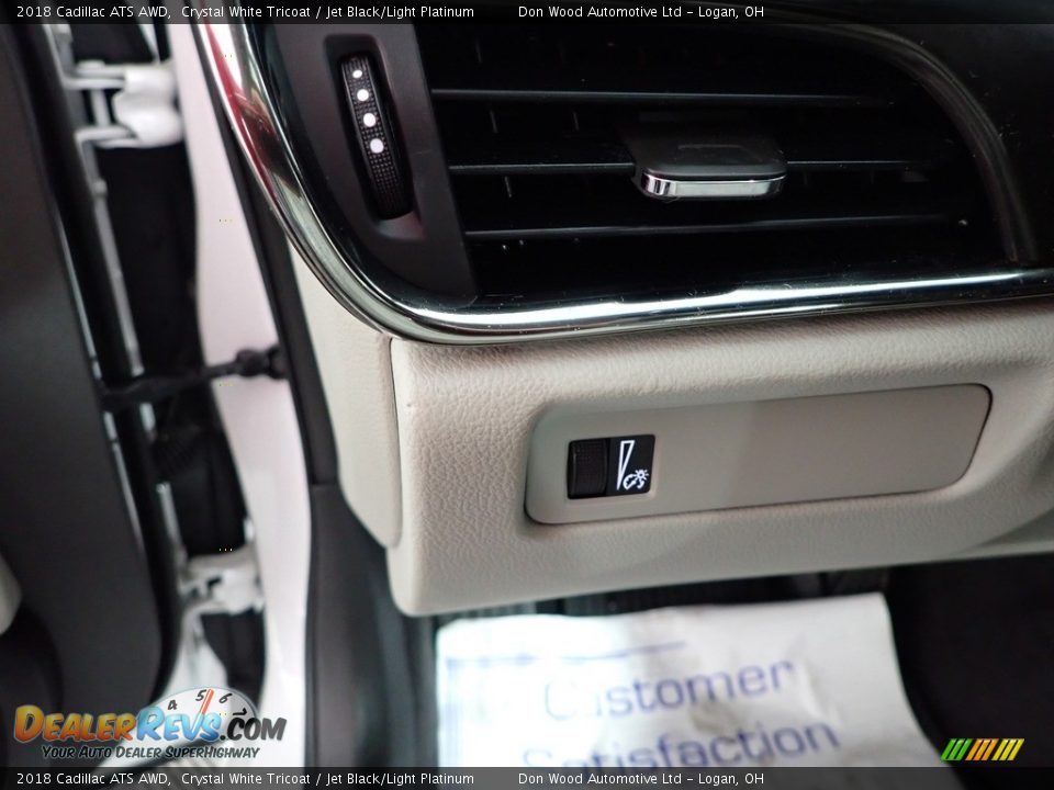 2018 Cadillac ATS AWD Crystal White Tricoat / Jet Black/Light Platinum Photo #17