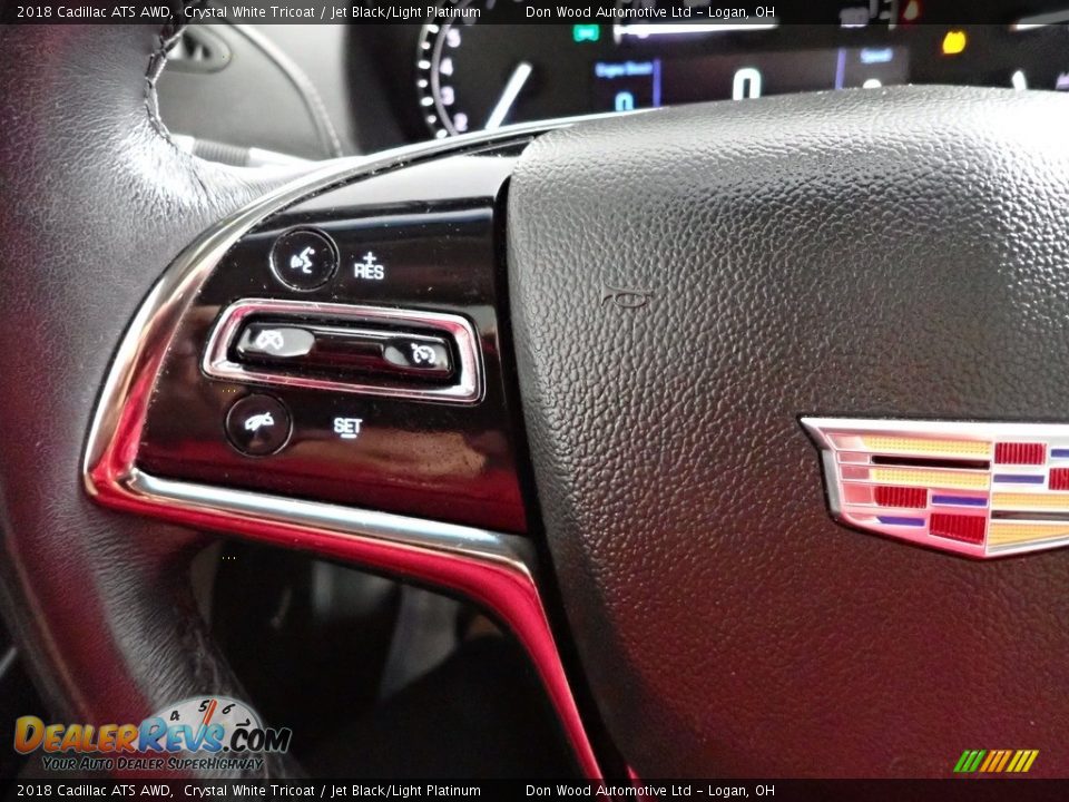 2018 Cadillac ATS AWD Crystal White Tricoat / Jet Black/Light Platinum Photo #18