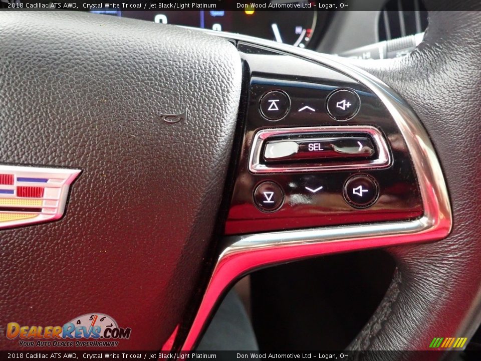 2018 Cadillac ATS AWD Crystal White Tricoat / Jet Black/Light Platinum Photo #19