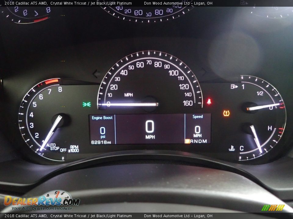 2018 Cadillac ATS AWD Crystal White Tricoat / Jet Black/Light Platinum Photo #20