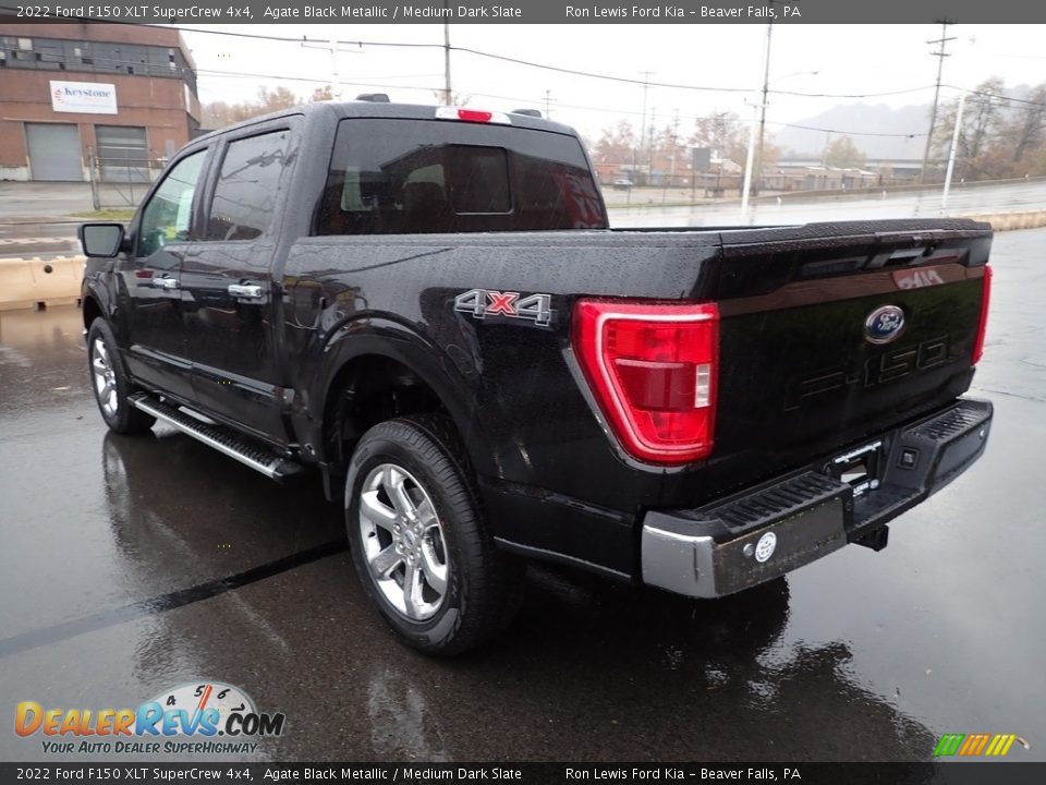 2022 Ford F150 XLT SuperCrew 4x4 Agate Black Metallic / Medium Dark Slate Photo #6
