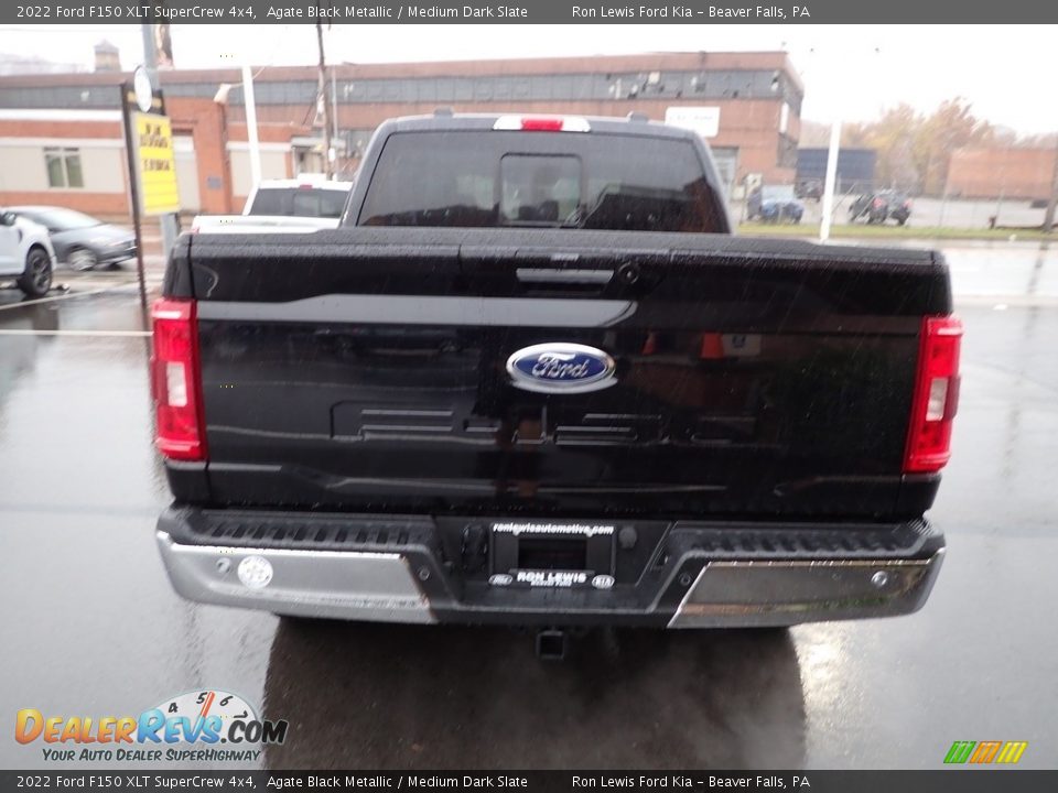 2022 Ford F150 XLT SuperCrew 4x4 Agate Black Metallic / Medium Dark Slate Photo #7