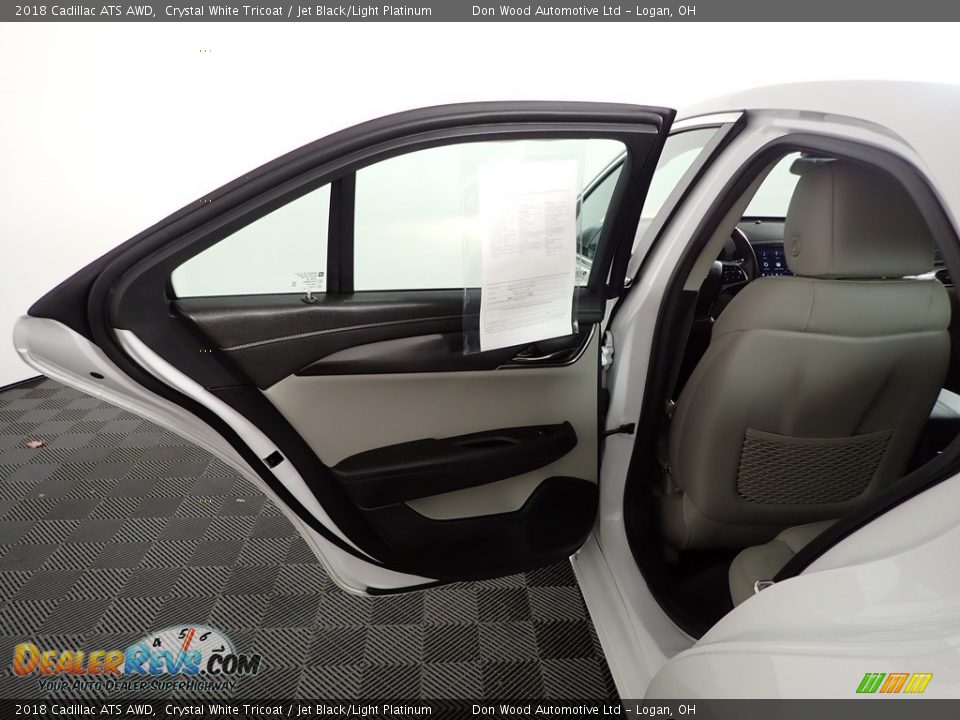 2018 Cadillac ATS AWD Crystal White Tricoat / Jet Black/Light Platinum Photo #24