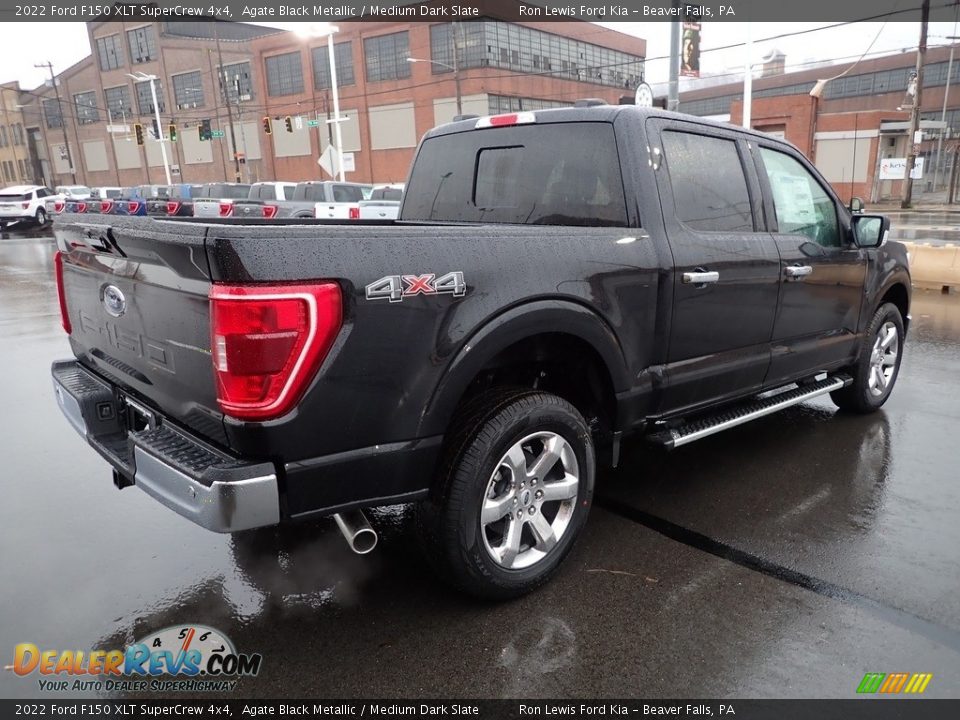 2022 Ford F150 XLT SuperCrew 4x4 Agate Black Metallic / Medium Dark Slate Photo #8