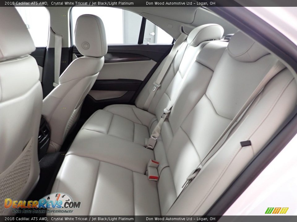 2018 Cadillac ATS AWD Crystal White Tricoat / Jet Black/Light Platinum Photo #25