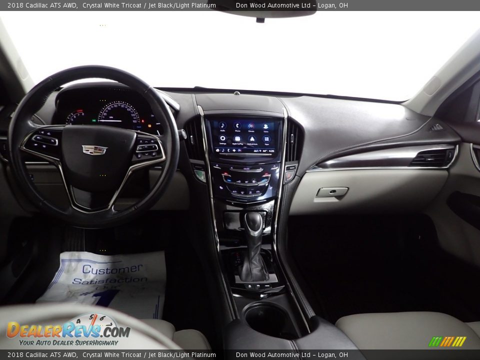 2018 Cadillac ATS AWD Crystal White Tricoat / Jet Black/Light Platinum Photo #26
