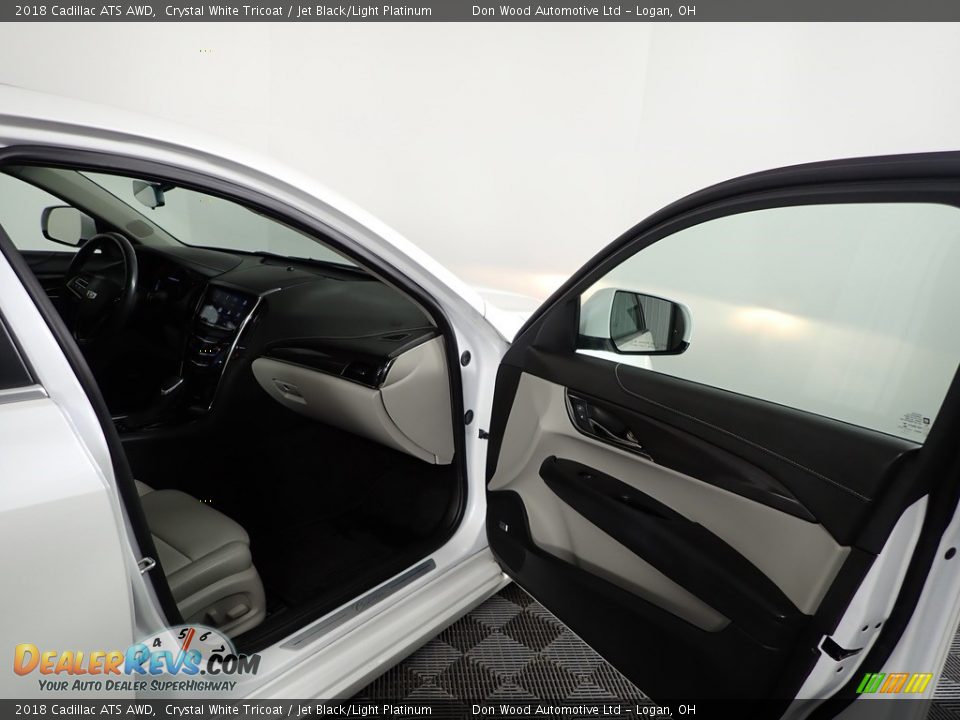 2018 Cadillac ATS AWD Crystal White Tricoat / Jet Black/Light Platinum Photo #27