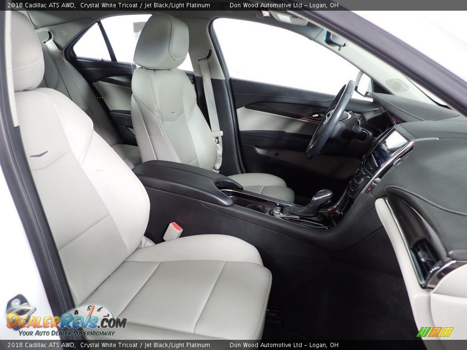 2018 Cadillac ATS AWD Crystal White Tricoat / Jet Black/Light Platinum Photo #28