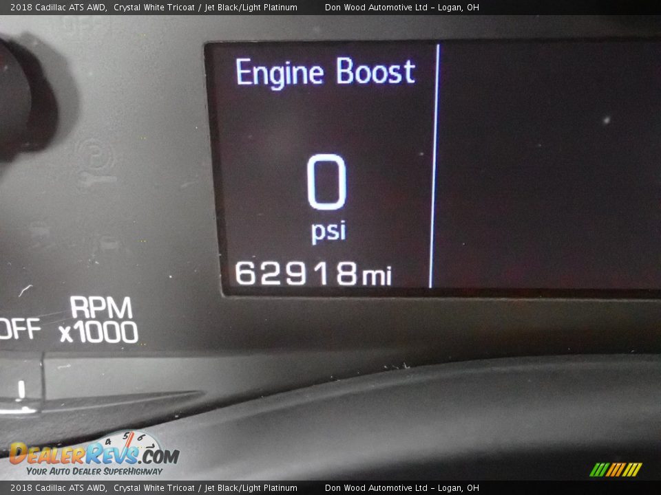 2018 Cadillac ATS AWD Crystal White Tricoat / Jet Black/Light Platinum Photo #34