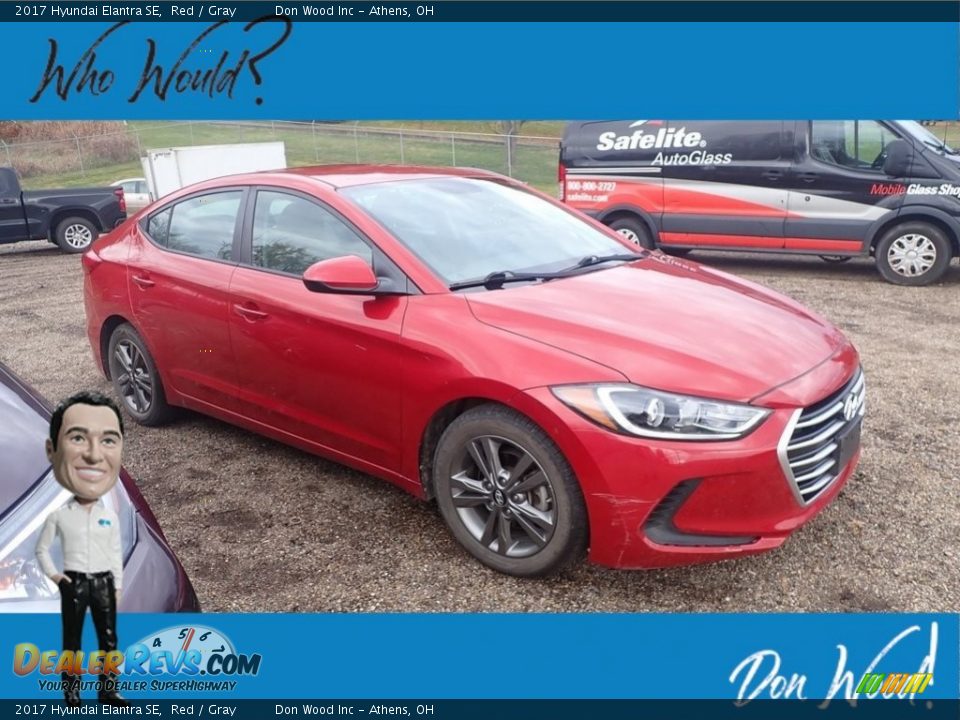 2017 Hyundai Elantra SE Red / Gray Photo #1