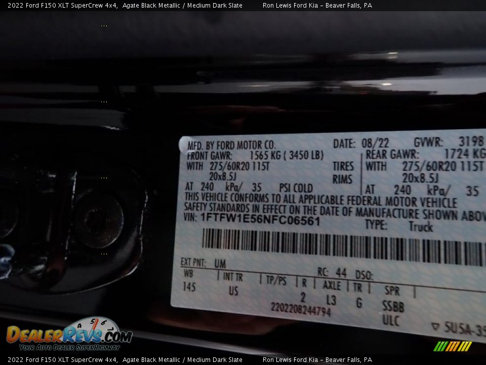 2022 Ford F150 XLT SuperCrew 4x4 Agate Black Metallic / Medium Dark Slate Photo #20