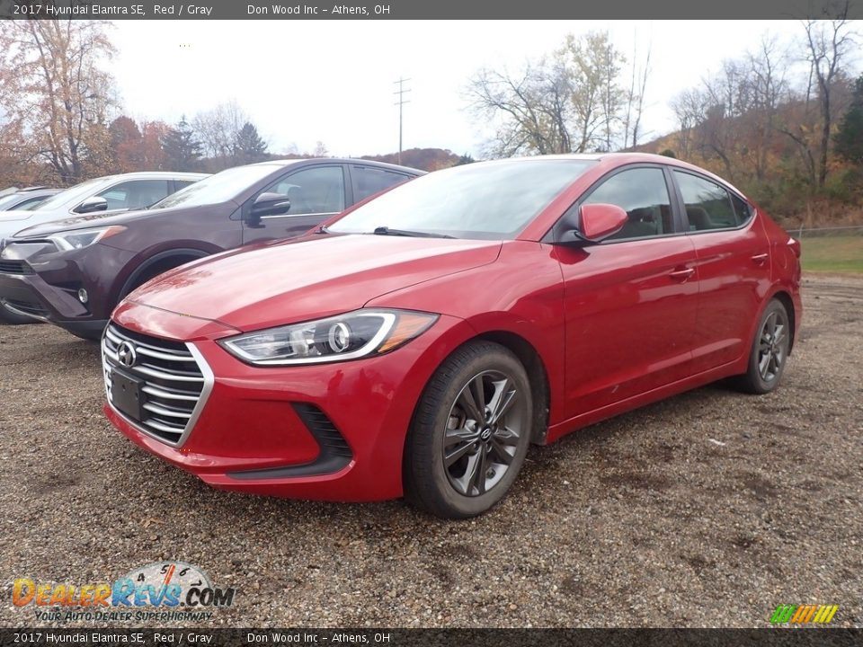 2017 Hyundai Elantra SE Red / Gray Photo #6