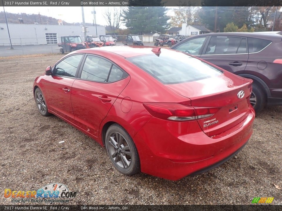 2017 Hyundai Elantra SE Red / Gray Photo #8