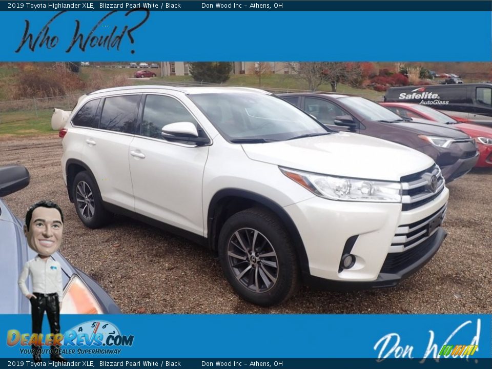 2019 Toyota Highlander XLE Blizzard Pearl White / Black Photo #1