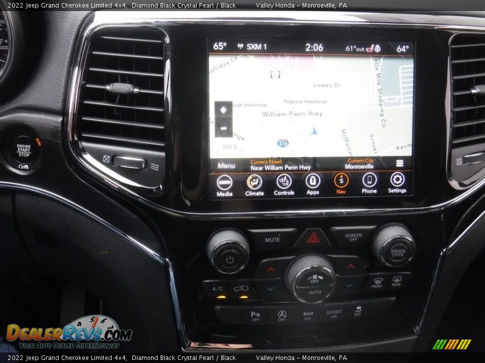2022 Jeep Grand Cherokee Limited 4x4 Diamond Black Crystal Pearl / Black Photo #19