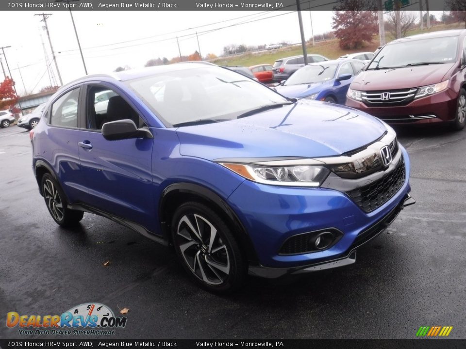 2019 Honda HR-V Sport AWD Aegean Blue Metallic / Black Photo #5