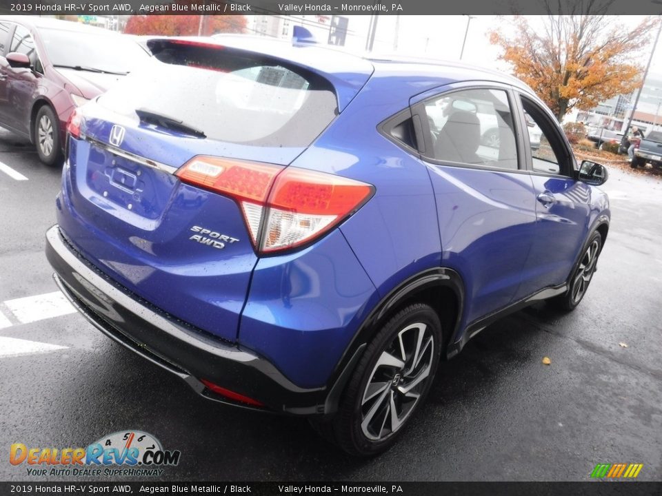 2019 Honda HR-V Sport AWD Aegean Blue Metallic / Black Photo #6