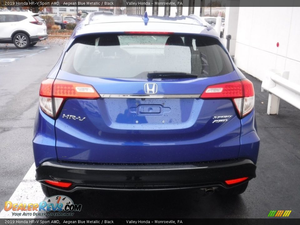 2019 Honda HR-V Sport AWD Aegean Blue Metallic / Black Photo #7