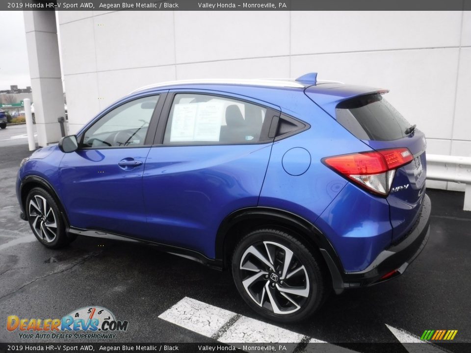 2019 Honda HR-V Sport AWD Aegean Blue Metallic / Black Photo #9