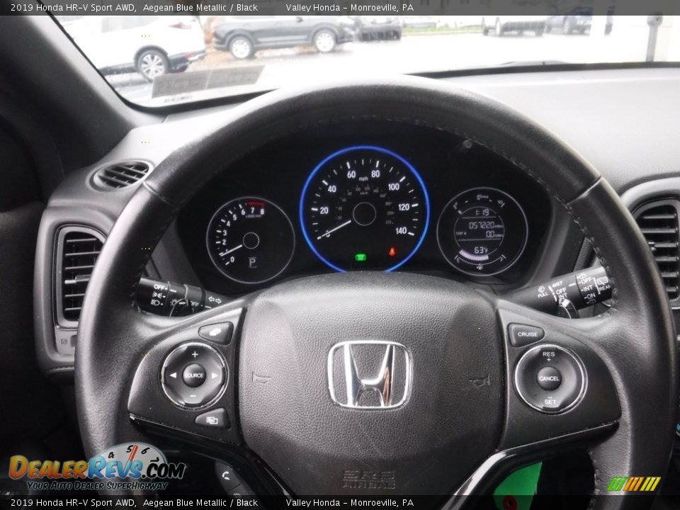 2019 Honda HR-V Sport AWD Aegean Blue Metallic / Black Photo #20