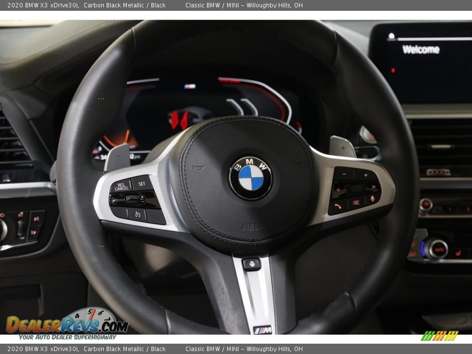 2020 BMW X3 xDrive30i Carbon Black Metallic / Black Photo #7