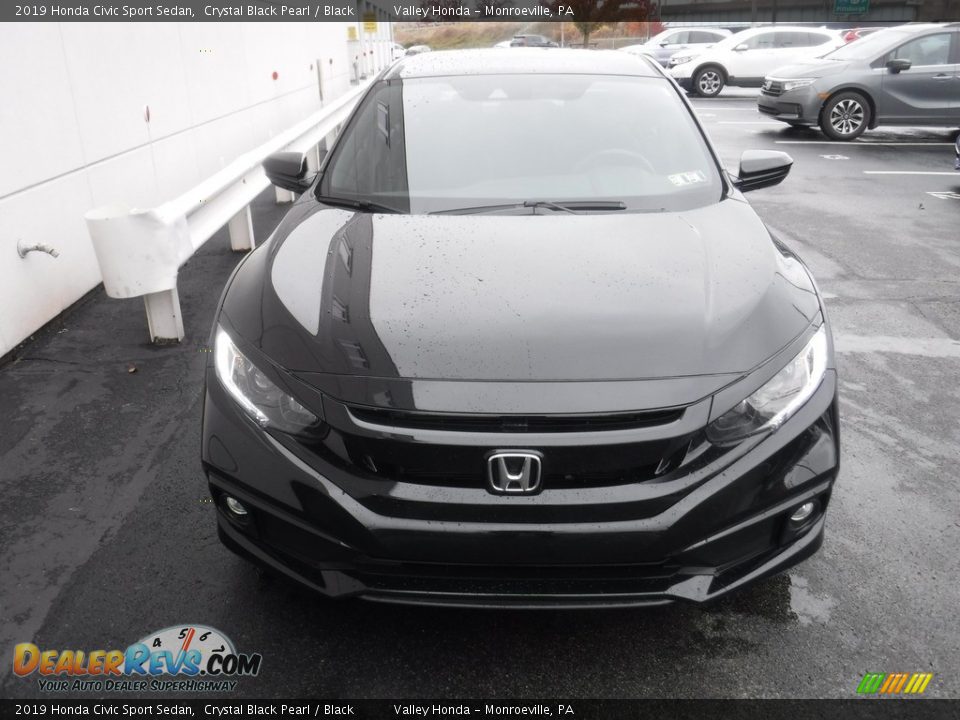 2019 Honda Civic Sport Sedan Crystal Black Pearl / Black Photo #4