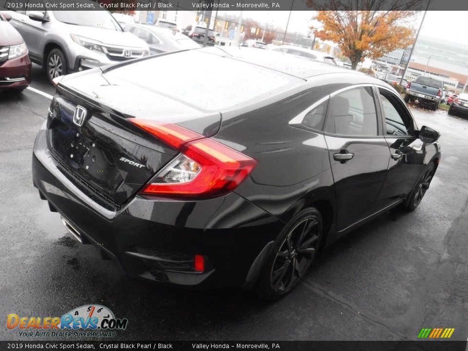 2019 Honda Civic Sport Sedan Crystal Black Pearl / Black Photo #6