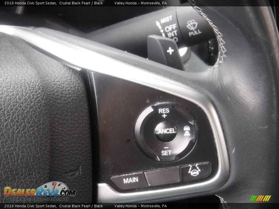2019 Honda Civic Sport Sedan Crystal Black Pearl / Black Photo #22