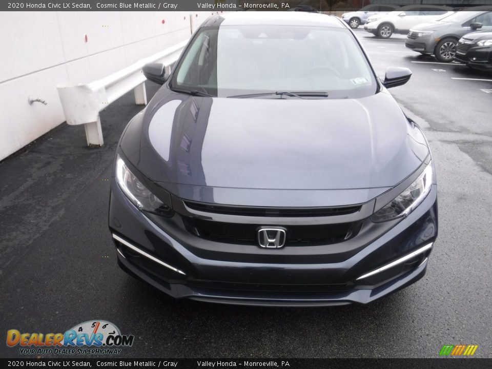 2020 Honda Civic LX Sedan Cosmic Blue Metallic / Gray Photo #3