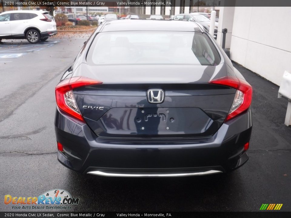 2020 Honda Civic LX Sedan Cosmic Blue Metallic / Gray Photo #6