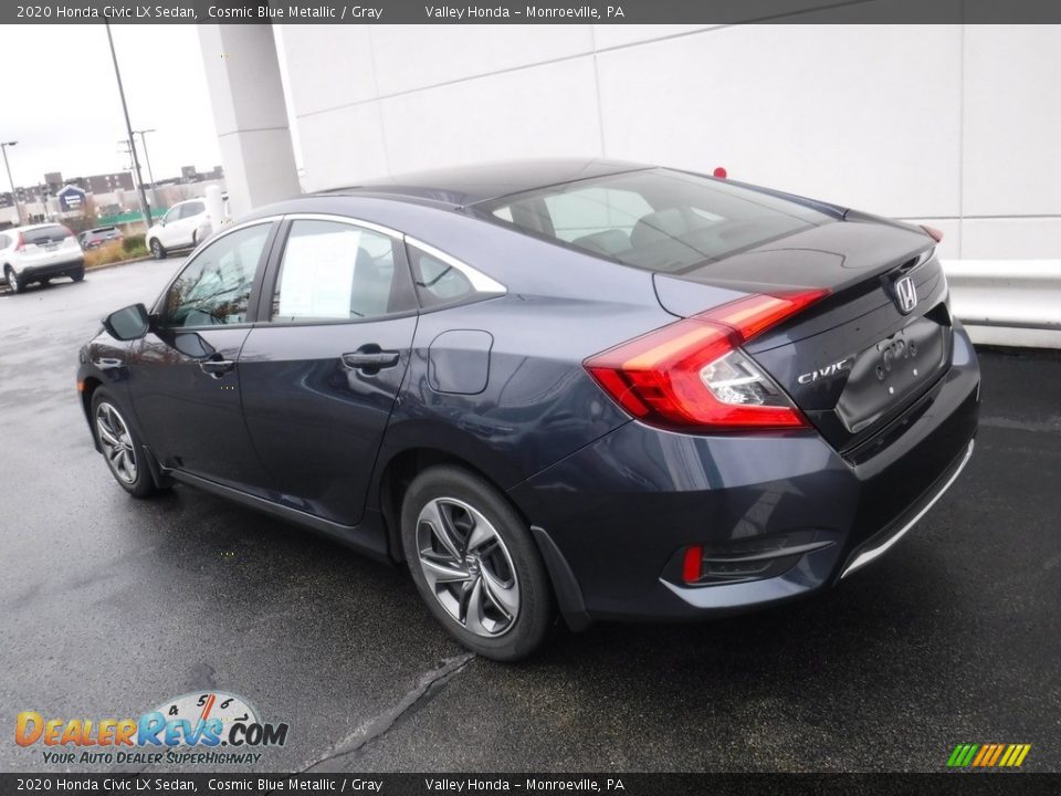2020 Honda Civic LX Sedan Cosmic Blue Metallic / Gray Photo #7