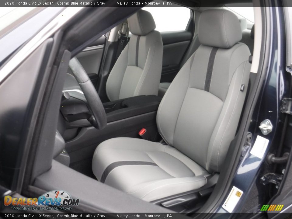 2020 Honda Civic LX Sedan Cosmic Blue Metallic / Gray Photo #8