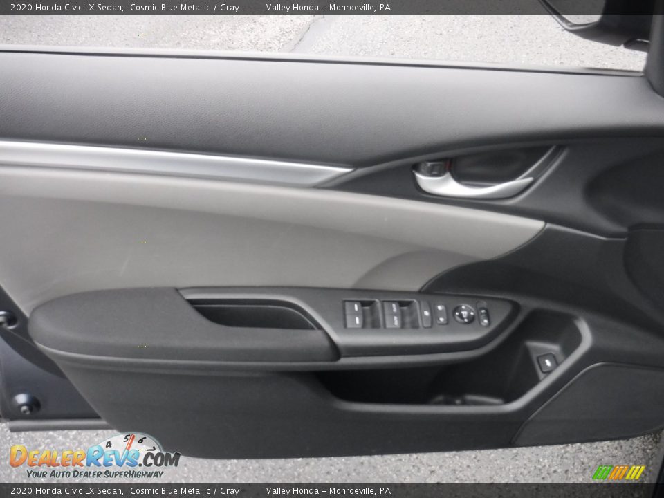 2020 Honda Civic LX Sedan Cosmic Blue Metallic / Gray Photo #10
