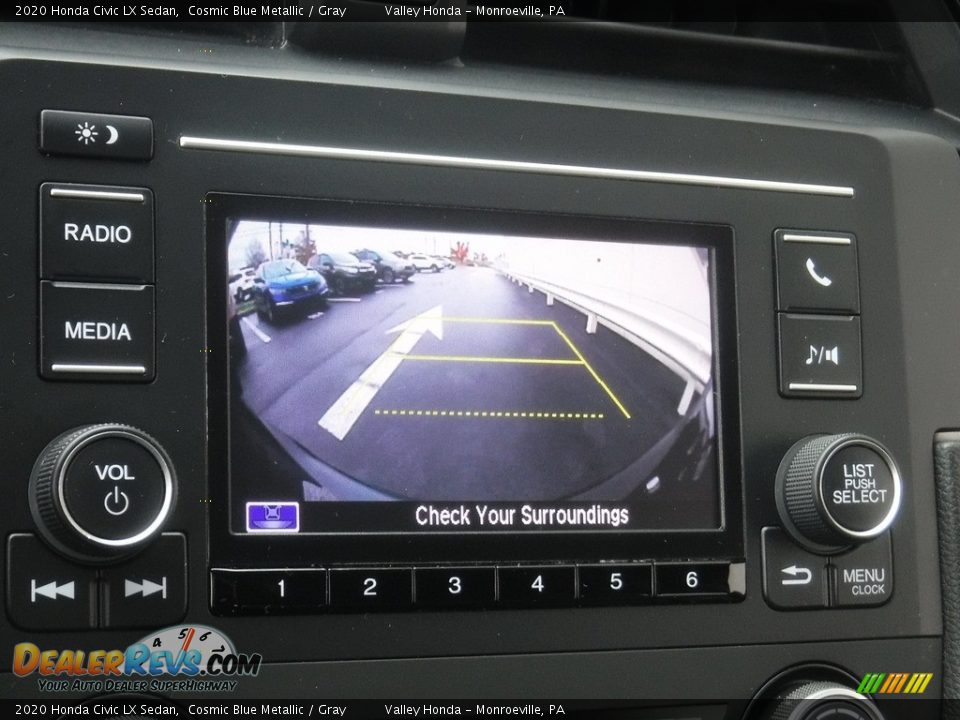 2020 Honda Civic LX Sedan Cosmic Blue Metallic / Gray Photo #15