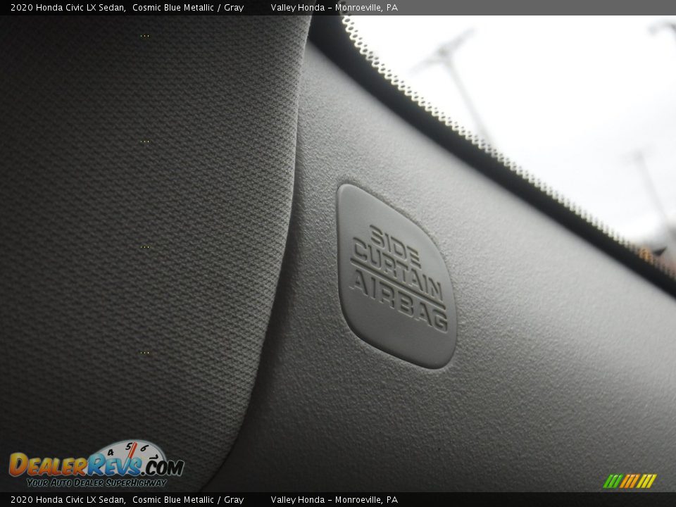 2020 Honda Civic LX Sedan Cosmic Blue Metallic / Gray Photo #20