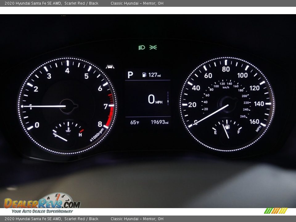 2020 Hyundai Santa Fe SE AWD Gauges Photo #8