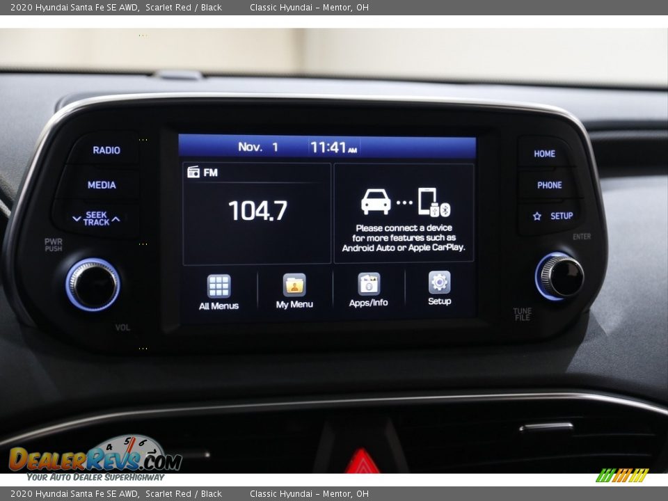 2020 Hyundai Santa Fe SE AWD Scarlet Red / Black Photo #10