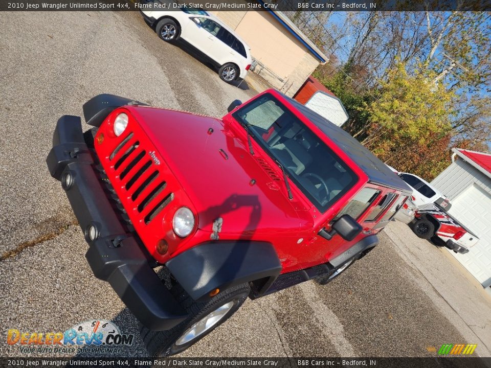 2010 Jeep Wrangler Unlimited Sport 4x4 Flame Red / Dark Slate Gray/Medium Slate Gray Photo #23