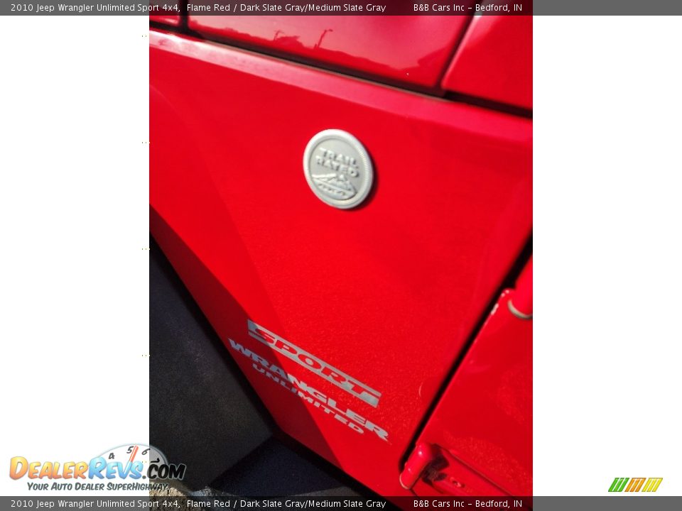 2010 Jeep Wrangler Unlimited Sport 4x4 Flame Red / Dark Slate Gray/Medium Slate Gray Photo #24